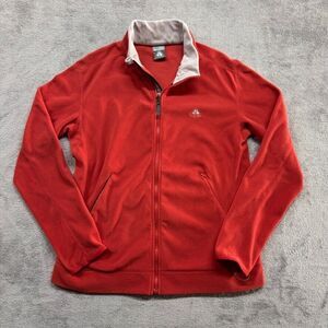 Vintage Nike ACG Full Zip Fleece Sweater Womens XL Red Therma Fit Swoosh Outdoor